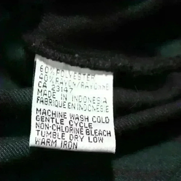 TALBOTS Blue Green Plaid Button Up Collared Blouse Long Sleeve Top Women Small - Picture 5 of 7